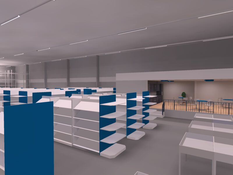 Dialux picture of the store