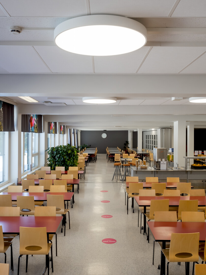 Puck is a stylish and striking luminaire for public spaces